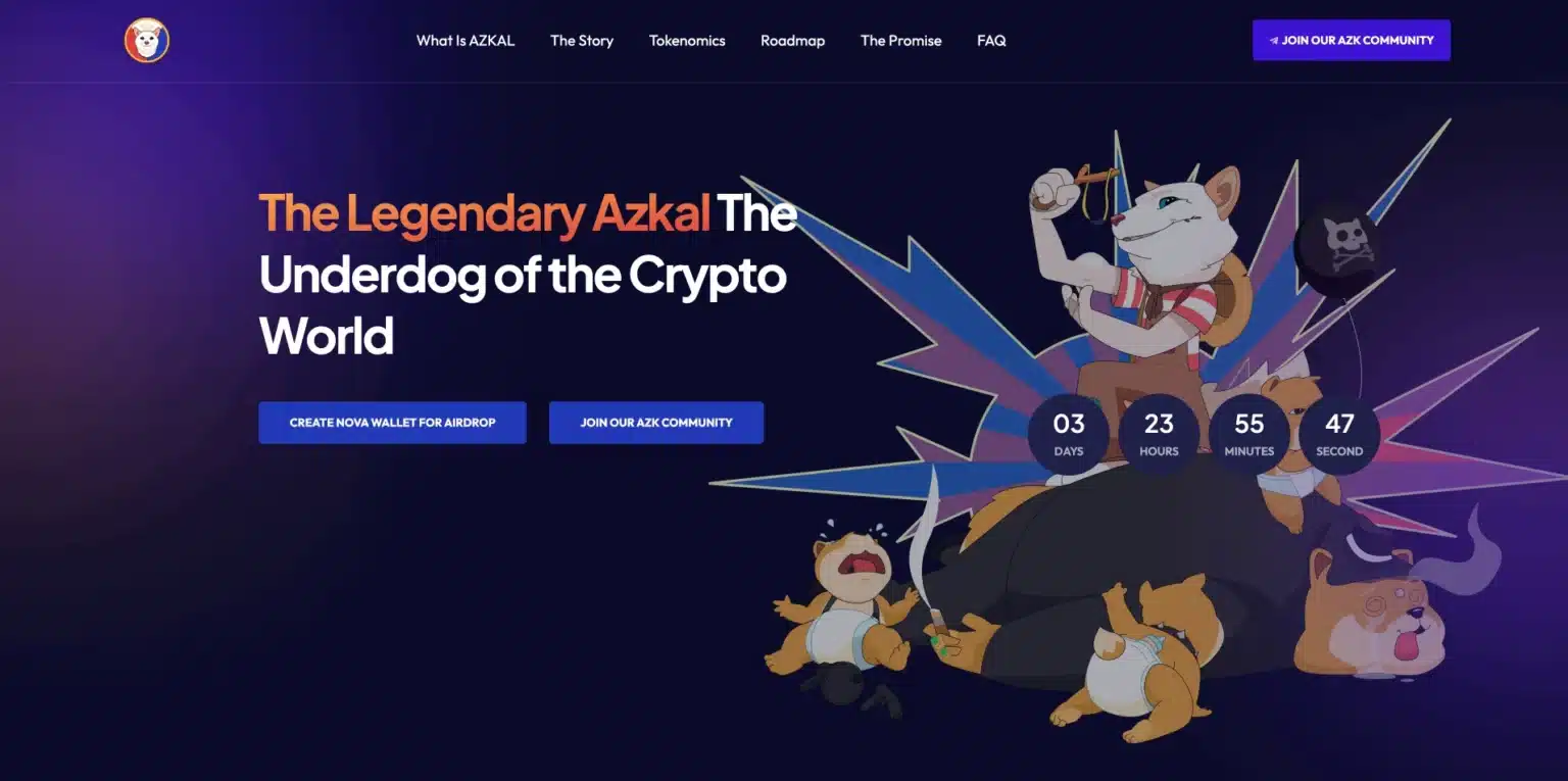 Web design for: AZKAL MEME TOKEN